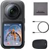 Insta360 X6 - Action cam 360 8K con sensori da 1/1,1″, Nero notte | Videocamera, doppio sensore quadrato personalizzato da 1/1,1″, triplo chip IA, lenti sostituibili 2.0, 140 min di video in 8K