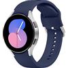 Amzpas Cinturino per Samsung Galaxy Watch 7/6/5/4 40mm 44mm, 20mm Cinturino Sportivo in Silicone per Samsung Galaxy Watch 4 Classic/Watch 5 pro/Watch 6 Classic/FE (Blu navy)