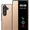 Fciaeytou Cover per Samsung A26 Clear View Custodia a flip Cover per Samsung Galaxy A26 Protezione Case Flip Folio Silicone TPU Antiurto Sottile Morbida 360 Full Body Antiurto Cover 5G (Oro)