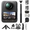 DJI Osmo 360 Combo Essenziale, Videocamera 8K 360°, Action Cam 360, Foto 120 MP Action Camera 1, 1,2 m Selfie Stick Invisibile, 105 GB Memoria Integrata, 2 Batterie, Leggera e Impermeabile