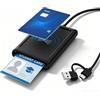 Normodic Lettore di Smart Card USB con NFC, Lettore CIE 3.0 per Carta d'Identità Elettronica, Tessera Sanitaria e Firma Digitale, Lettore Contactless compatibile con Windows, Linux, PC, laptop, Cavo 95cm, nero