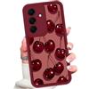 Choeeu ChoosEU Cover per Samsung Galaxy S26, Rosso Ciliegia | TPU Silicone Custodia, Disegni Elegante Colorate Fiori Animali Motivo, Antigraffio Protezione Morbido Case Antiurto Copertura