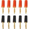 Create idea 10 Pezzi Mini Spina A Banana Da 2 Mm Connettore Per Altoparlante Per Audio Nero Rosso