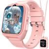 Blackview Smartwatch Bambini con 13 Abitudini, 30 Giochi, 139 Carte Inglesi, Audiolibri Inglesi, Contapassi, Torcia, Sveglia, Fotocamera Touch HD, Video, Lettore Musicale, Smartwatch per Bambini