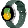 Amzpas Cinturino per Samsung Galaxy Watch 7/6/5/4 40mm 44mm, 20mm Cinturino Sportivo in Silicone per Samsung Galaxy Watch 4 Classic/Watch 5 pro/Watch 6 Classic/FE (Verde scuro)