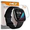 REY Pack 7X Pellicola salvaschermo per Fitbit Sense - Fitbit Versa 3, qualità Premium