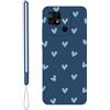 KARTXITAI Cover Compatibile con Xiaomi Redmi 10C, L'amore heart love motivo Custodia con morbida in Silicone TPU con Assorbimento degli Urti e Anti-Graffio-Blu