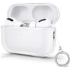YLK Trasparente Custodie per AirPods Pro 2 Cover, Silicone Custodia Antiurto Accessori per Airpods Pro 2 Generazione, con Moschettone (Trasparente)