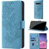 CaseGla Cover per Samsung Galaxy S10 6,1 Pollici, Azzurro | Blocco RFID, Portafoglio Pelle PU, Flip Libro, Porta Carte, Magnetica Libretto, Antiurto Protezione Completa