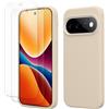 kwmobile cover con 2 pellicole protettive compatibile con Google Pixel 11 Pro XL - ricarica wireless - crema matt