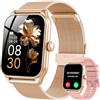 taopodo Smartwatch da donna con funzione telefonica, impermeabile IP68, oro rosa