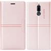 OKZone Cover per Huawei Mate 10 Lite, Custodia Flip Pelle Portafoglio Magnetica Libro con Slot Schede, Slim Silicone TPU Bumper Wallet Supporto Case, Antiurto Cover Per Huawei Mate 10 Lite (Rosa)