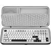 GEEKRIA Custodia rigida per tastiera Geekria, compatibile con Logitech G316 X 98, RK ROYAL KLUDGE R98 Pro, EPOMAKER x Aula F99, Corsair Vanguard 96, borsa protettiva (grigio scuro)