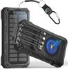 Batvansas Power Bank Solare 56800mAh: 30W PD 3.0 A USB C Powerbank Ricarica Rapida con 4 Cavi, 6 Uscita & 4 Ingresso, 15W Ricarica Wireless, Spie luminose a LED, Torcia, Caricatore Portatile con Smartphones