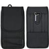 ABCTen Custodia verticale in nylon con clip per cintura, colore nero, per Logicom Yuno Aero Lyra Orion E1 Plus Smartphone Holster con passante per cintura e gancio (XL)