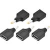 sourcing map Adattatore da USB A femmina a DC 4017 maschio 5 V convertitore di alimentazione per computer portatili, tablet, ventole, smartphone, lampada LED da scrivania, ricarica, 5 pezzi, giallo