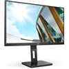 AOC Q27P2Q - Monitor QHD da 27, regolabile in altezza (2560 x 1440, 75 Hz, VGA, HDMI, DisplayPort, hub USB), colore: Nero