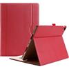 ProCase (2017/2015 Vecchio Modello) Custodia per iPad Pro 12.9, Cover con Auto Sveglia/Sonno Funzione e Angoli di Visuale Multipli, Tasca per Schede Documenti per 2017/2015 iPad Pro 12,9" -Rosso