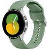 Amzpas Cinturino per Samsung Galaxy Watch 7/6/5/4 40mm 44mm, 20mm Cinturino Sportivo in Silicone per Samsung Galaxy Watch 4 Classic/Watch 5 pro/Watch 6 Classic/FE (Verde Oliva)