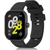 Tobfit Cinturino per Xiaomi Redmi Watch 4/ Redmi Watch 5/ Watch 6, Cinturino Silicone di Morbido Traspirante per Xiaomi Smart Band 8 Pro/ 9 Pro Cinturini (Nero)