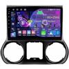 BOJONTN 10 Pollici Android 16 Autoradio per Jeep Wrangler 3 JK 2010-2018 | Doppio Din con Car Play Telecamera Posteriore Comandi al volante Bluetooth GPS FM Radio WIFI(A,C1 2+32G)