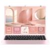 LONGEVINCE 2026 Nuovo PC Portatile 14 Pollici Laptop,Win 11 pro, Pentium Gold 6500Y,16GB RAM 256GB SSD,Privacy cam, WiFi5,Tastiera italiana Retroilluminata Ultrabook,Rosa pallido