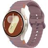 Amzpas 20mm Cinturino per Galaxy Watch 7/6/5/4/FE 40mm 44mm, Galaxy Watch 6 Classico 47mm 43mm/Galaxy Watch 4 Classico 42mm 46mm/Watch 5 pro 45 mm, Cinturino per da Donna a Uomo (Viola fumo)