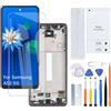 H&LYCYJ Display Schermo per Samsung A52 5G TFT nero con cornice | Senza impronte digitali,Wear toolkit，TFT LCD，Display HD，Sostituire lo schermo，Per i modelli:A526B A526B/DS A5260