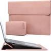 HYZUO 15 Pollici Custodie per PC Portatile con Supporto, Rosa