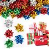 Coicok 100 Pezzi Fiocchi Coccarde Stelle Fiocchi Adesive, Decorazioni Natalizie, Fiocchetti da Regalo per Natale Decorazione di Regali, Compleanni & Eventi, 5 Colori