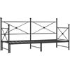 vidaXL Divano Letto Estraibile senza Materasso Nero 75x190 cm Acciaio