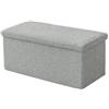 GX GARGIX Panca Contenitore in Tessuto Teddy, Pouf Portaoggetti Imbottito con Coperchio, Panca da Camera da Letto Soggiorno Cameretta, Design Moderno e Morbido (GX/TED-1)