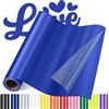Sgooyir Vinile Termoadesivo per Tessuti, Vinile Adesivo per T-Shirt Blu Oceano | 30.5x183cm Pellicola per Termotrasferimento, Volume Tessuti Termoadesivo per T-Shirt, Borsa, Cappello, Regali Fai da Te