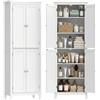 HOMCOM Mobile Bagno Alto Slim 170cm Salvaspazio 60x30x170 cm Bianco