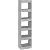 vidaXL Libreria/Divisorio Grigio Cemento 40x30x166 cm