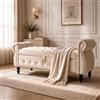 Clevich Panca Contenitore Premium lusso, Panca Fondoletto Velluto, Beige