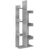 vidaXL Libreria Grigio Cemento 48x25,5x140 cm in Truciolato