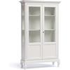 Mar.c.a. Design - Vetrinetta Arte Povera in Legno 126x44x207 cm - 2 Ante Vetro con Piedini - Made in Italy
