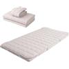 EMOOR Materasso Futon Giapponese Pieghevole 3 Ante con Imbottito MACHI 100 x 202 cm Grigio, Soffietto Pieghevole Cinghie Elastiche Dormire a Terra Letto Ospiti Tatami