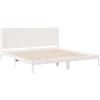 vidaXL Giroletto Extra Lungo senza Materasso Bianco 180x210cm Massello