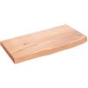 vidaXL Piano Bagno Marrone 60x30x(2-4) cm Legno Massello Trattato