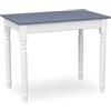 Metdrew Tavolo da Pranzo in Legno 90x60 cm per 2 Persone - Tavolo Cucina Piccolo Stile Scandinavo - Pino - Piano Cemento