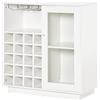 HOMCOM Mobile Portabottiglie 20 Bottiglie Porta Vini 80x36x85 cm Bianco