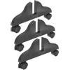 SOPOTUTU Base per Divisorio Schermo 3 Pezzi in PVC Nero con Ruote Resistenti all'Usura Supporto per Ufficio e Casa