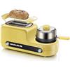 OQHAIR Egg Genie di Big, Centro Colazione 3 in 1 Tostapane a 2 fette Cuociuova, frittata, Bacon e Carne al Vapore Controlli One Touch