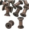 PATIKIL 20pz Legno Vuoto Bobine 2 X 1.4 Cucito Filo Bobina Scuro Marrone | Naturale Filo Tessitura Rocchetti, Non Finito, per Artigianato Ricamo, Legno