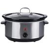 EMPOTEC Pentola Elettrica Cottura Lenta 4-12 Ore Capacità 3,5 LT Acciaio Inox Lavabile in Lavastoviglie Cucina Salutare Coperchio in Vetro Temperato
