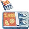 Umllpet Sardinen Dose - Tappetino da bagno, 50 x 80 cm, divertente, lavabile, antiscivolo, morbido, assorbente, per bagno, cucina, camera da letto, WC, soggiorno