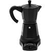 Malkoaswe Macchina da caffè elettrica, caffettiera espresso, 480 W, 300 ml, effetto acciaio inox, con base e valvola di sicurezza, beccuccio a V, manico anti-scottatura, per cappuccino, americano