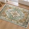 Tuocal Zerbino per interni, 40 x 60 cm, antiscivolo, lavabile, vintage, a pelo corto, morbido, per ingresso, corridoio, porta di casa